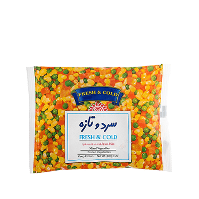 سرد و تازه مخلوط سبزیجات 